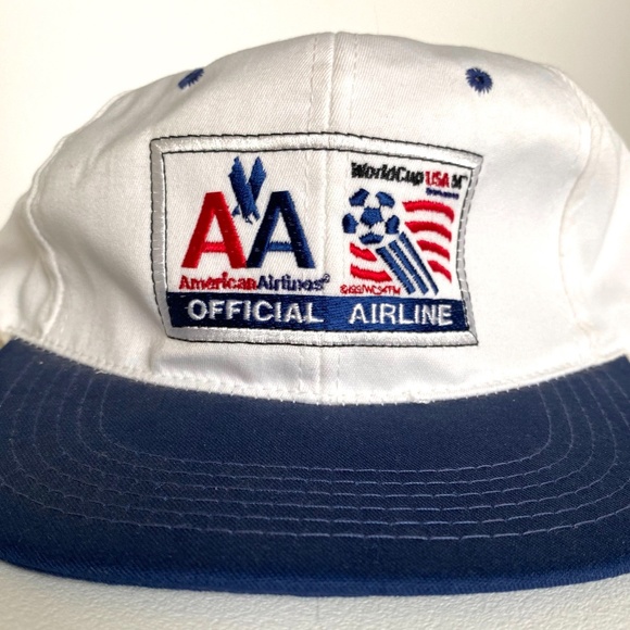 1994 WORLD CUP AMERICAN AIR STRAPBACK PROMO CAP - Picture 1 of 4